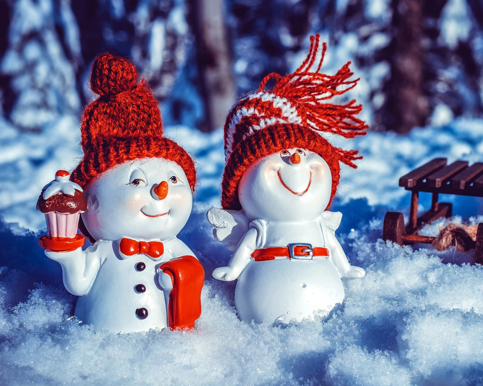 Snowman HD wallpaper 1600x1280