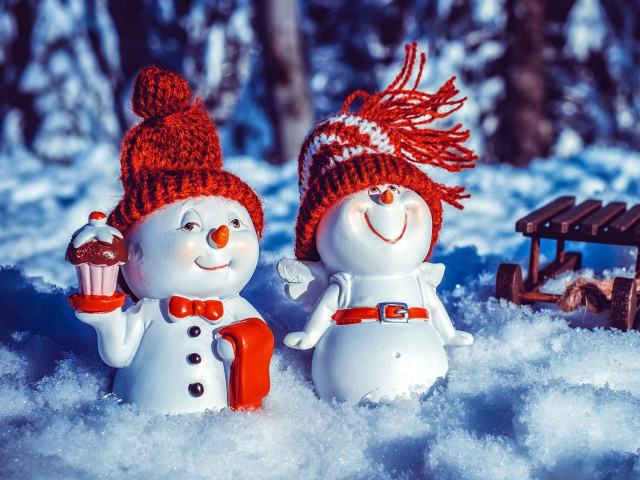 Das Snowman HD Wallpaper 640x480