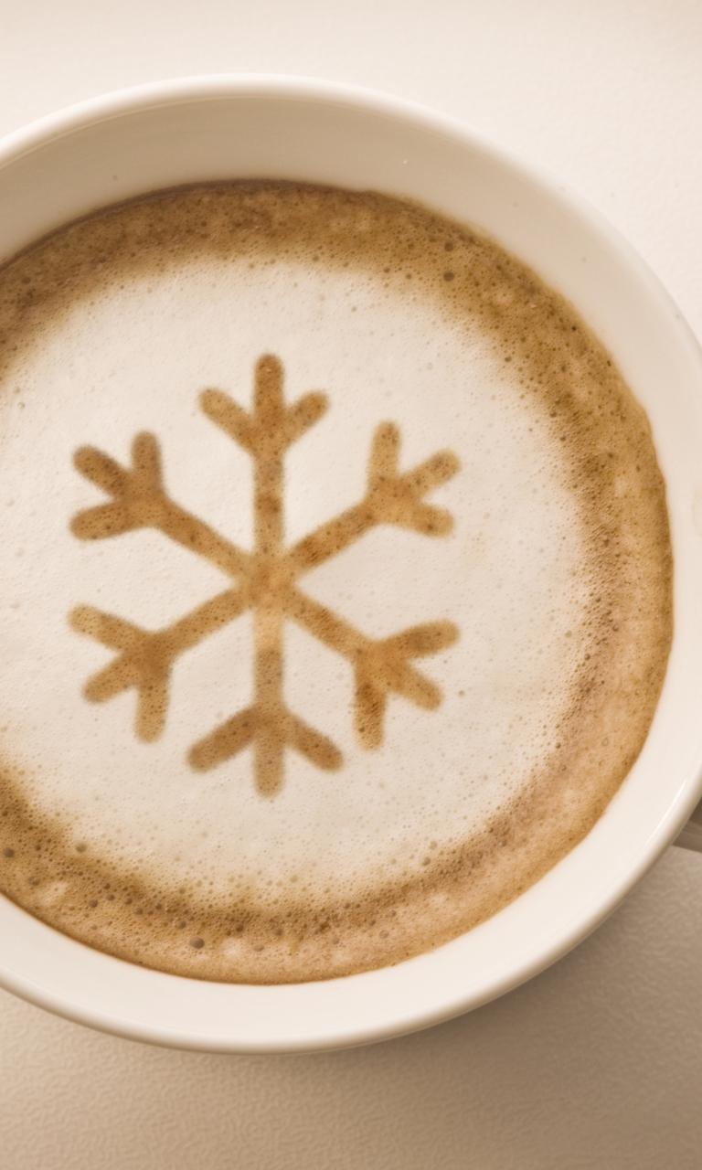 Snowflake Capuccino wallpaper 768x1280