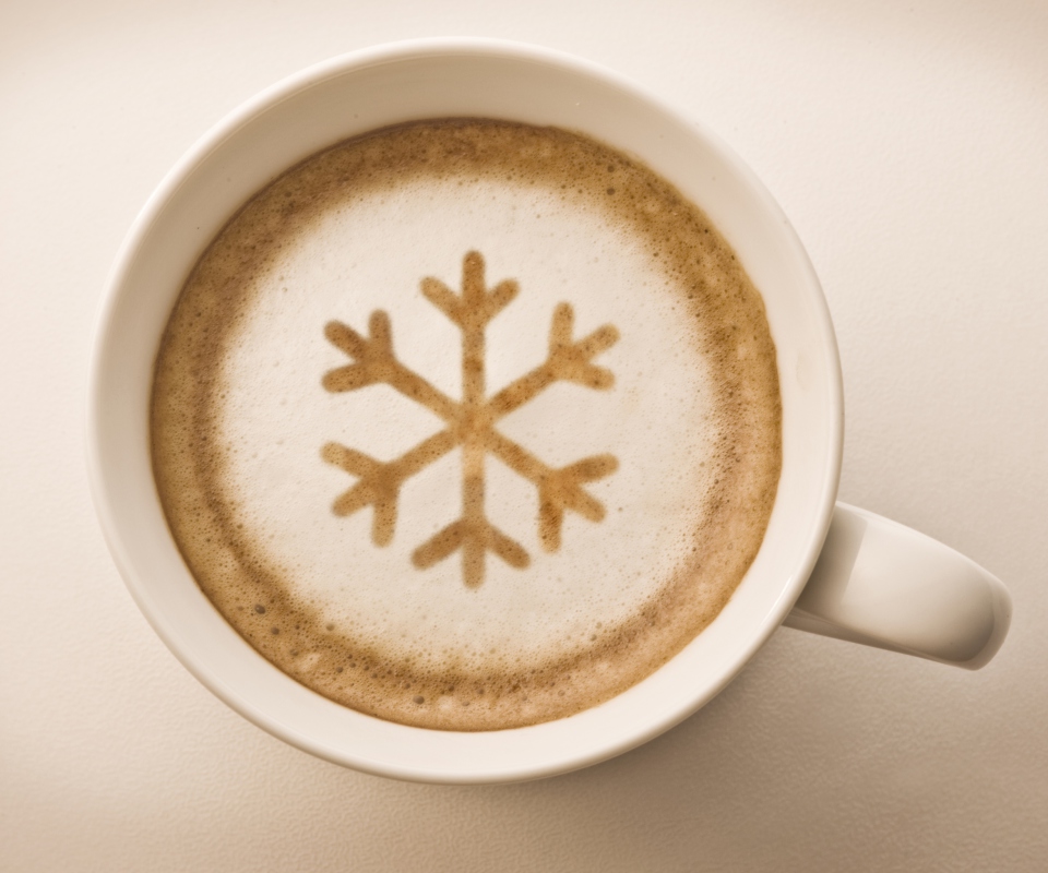 Sfondi Snowflake Capuccino 960x800