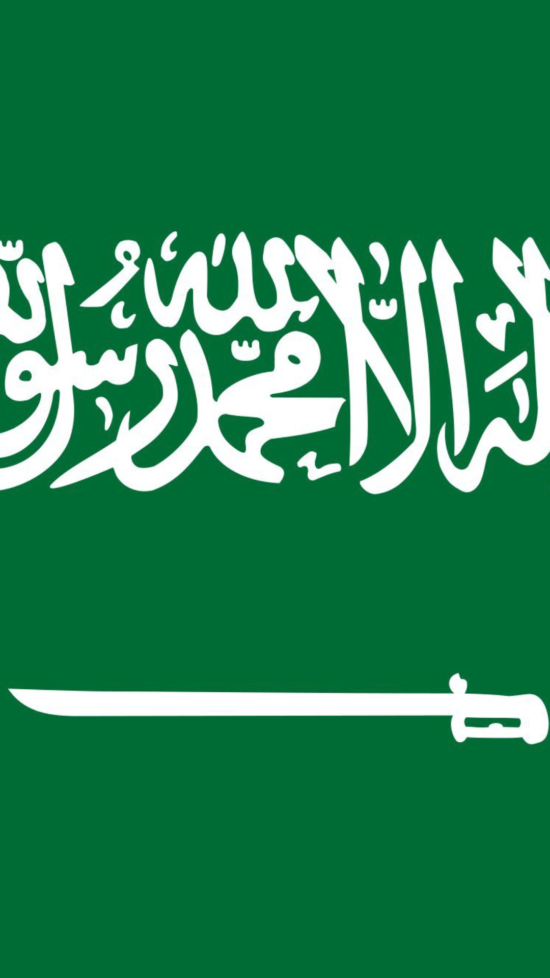 Обои Flag Of Saudi Arabia 1080x1920