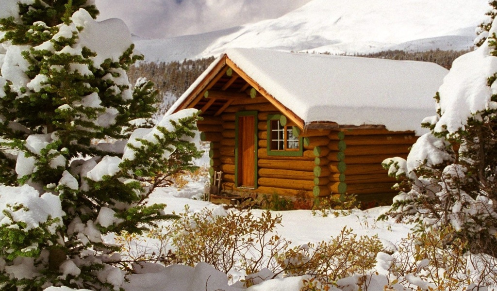 Sfondi Cozy winter house 1024x600