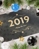 Fondo de pantalla 2019 Happy New Year Message 128x160