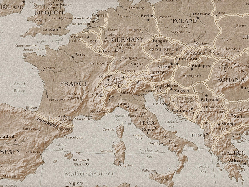 Das Map Of Europe Wallpaper 1024x768