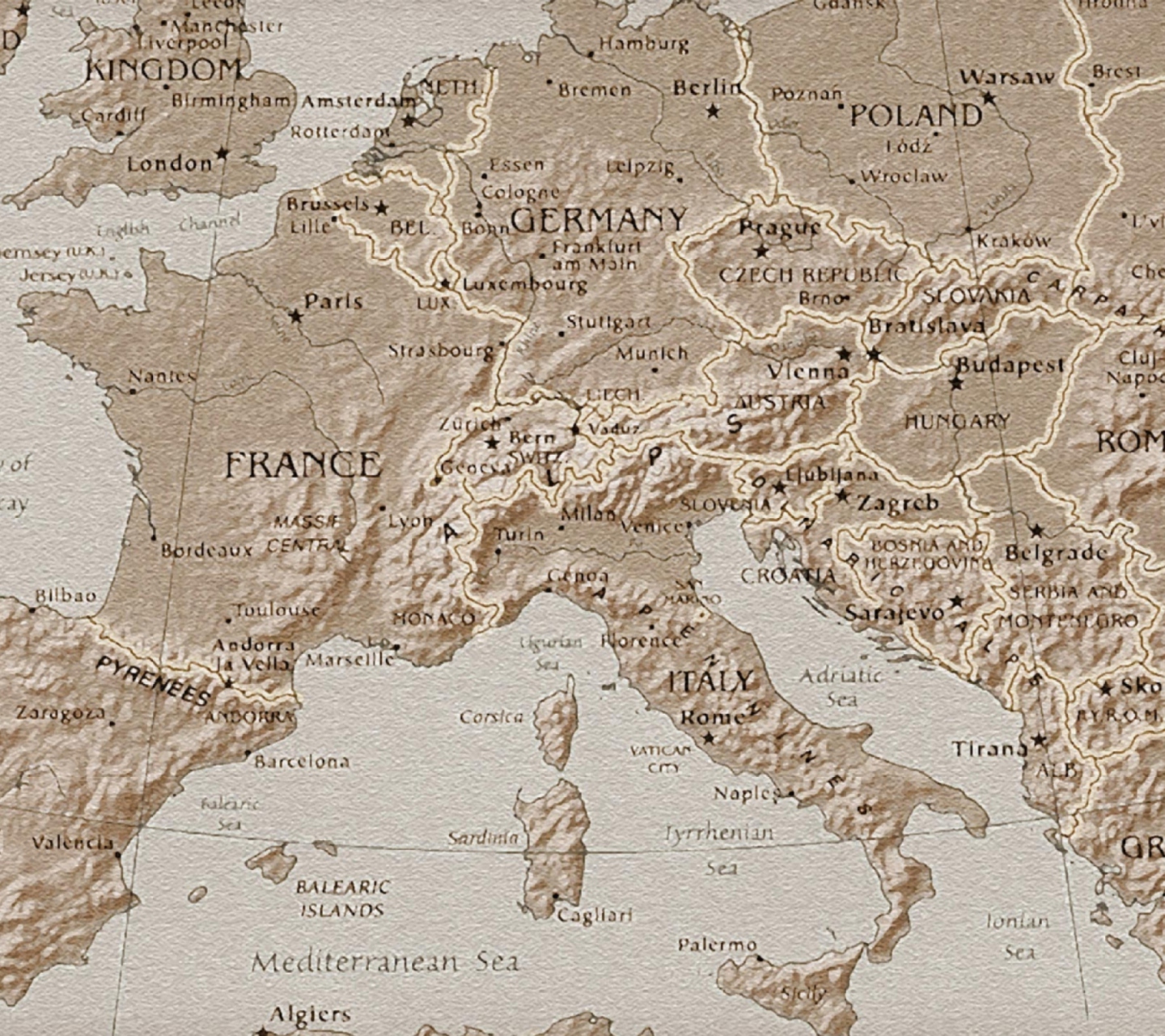 Обои Map Of Europe 1440x1280