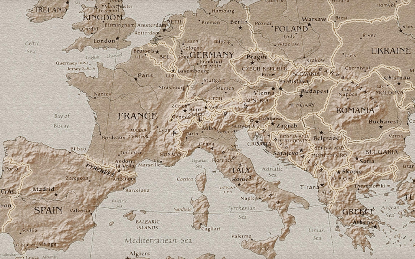 Screenshot №1 pro téma Map Of Europe 1440x900