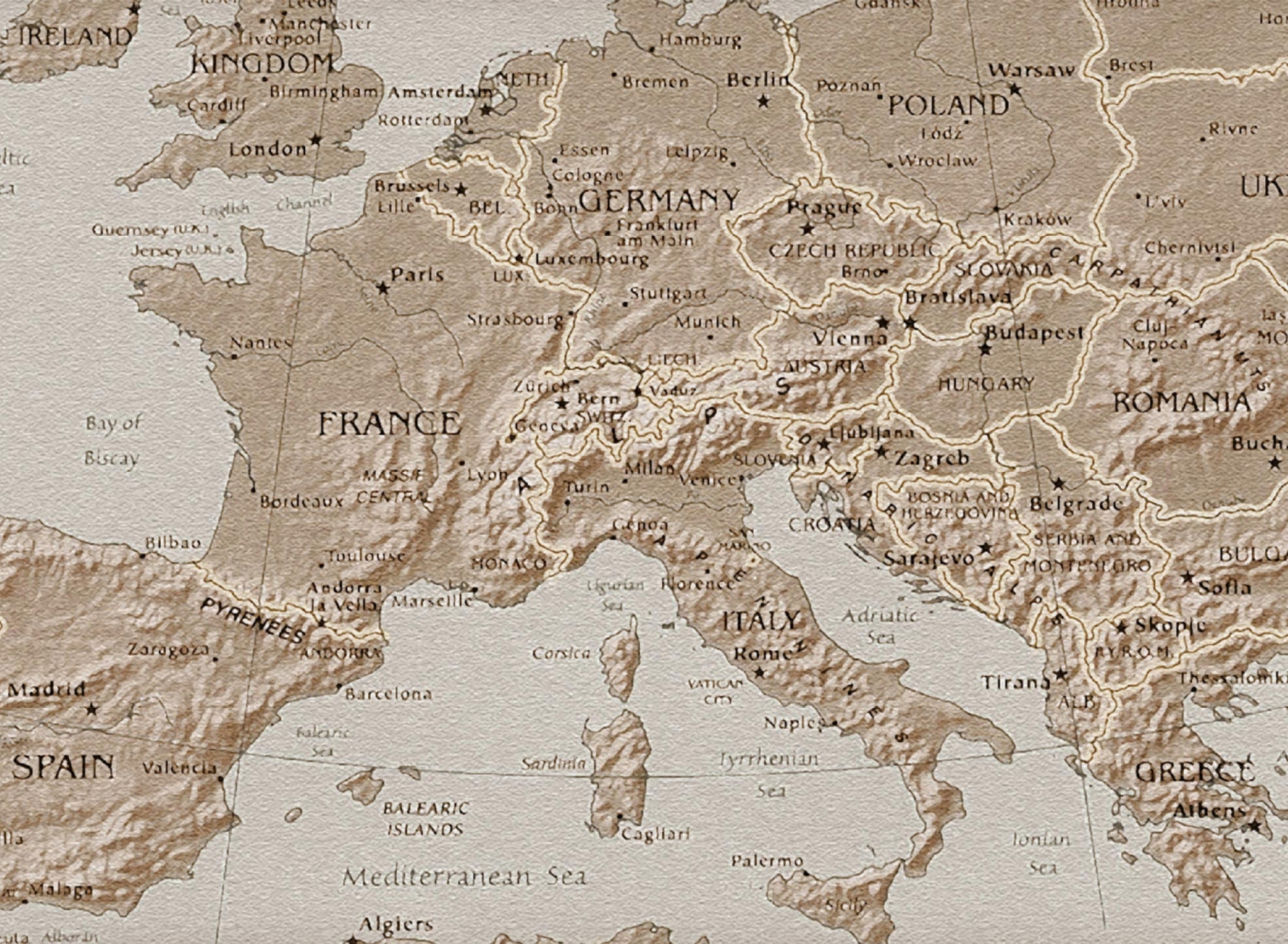 Sfondi Map Of Europe 1920x1408