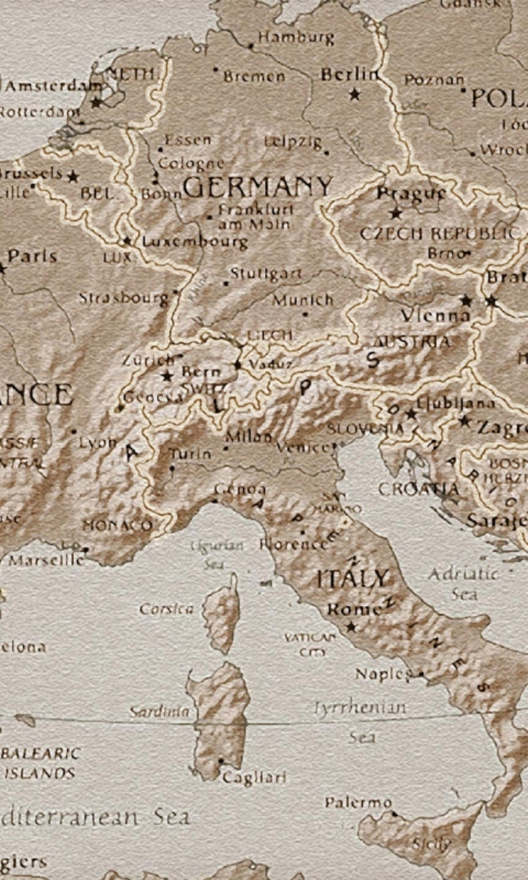 Map Of Europe wallpaper 480x800