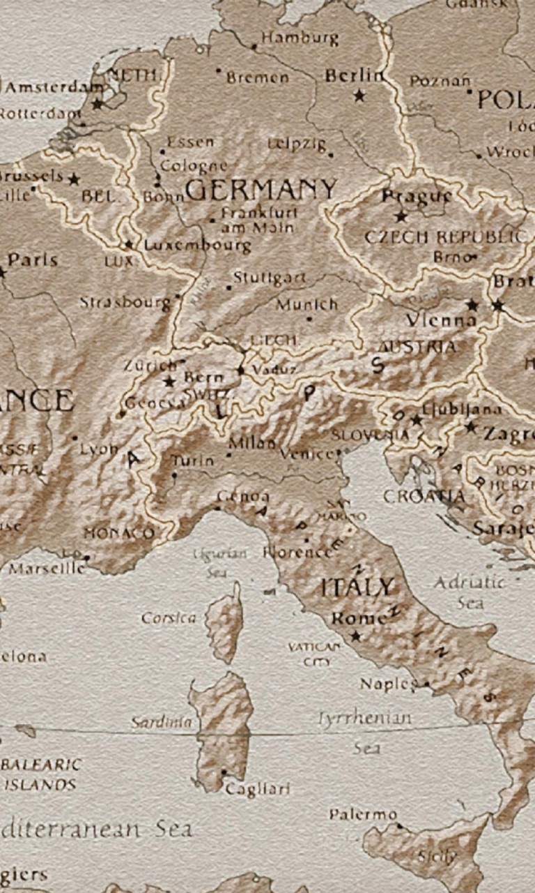 Map Of Europe wallpaper 768x1280