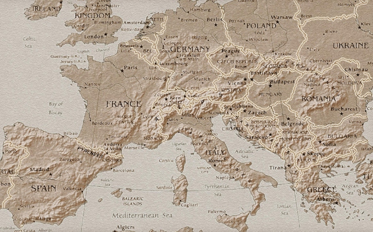 Fondo de pantalla Map Of Europe