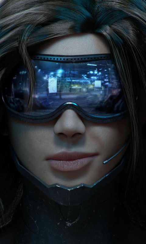 Cyberpunk Girl screenshot #1 480x800