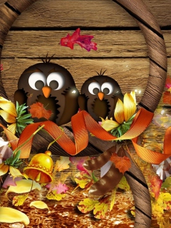 Screenshot №1 pro téma Birds Of Fall 240x320