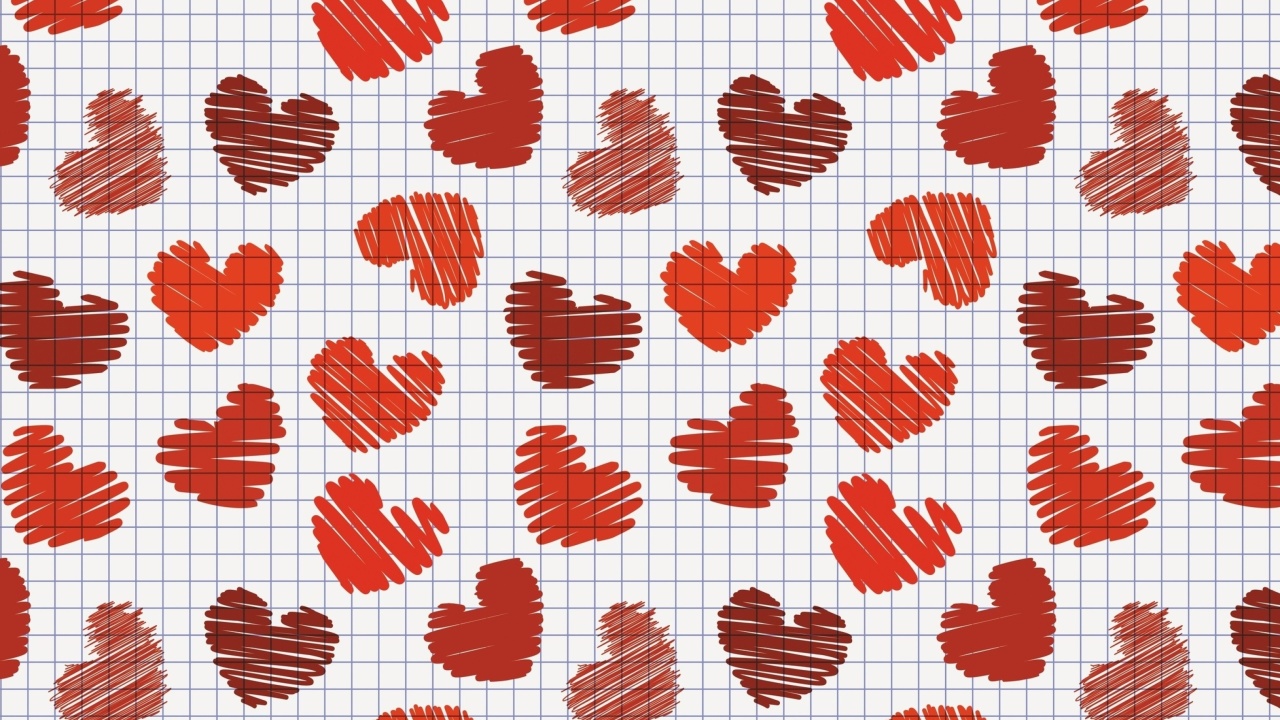 Drawn Hearts Texture wallpaper 1280x720