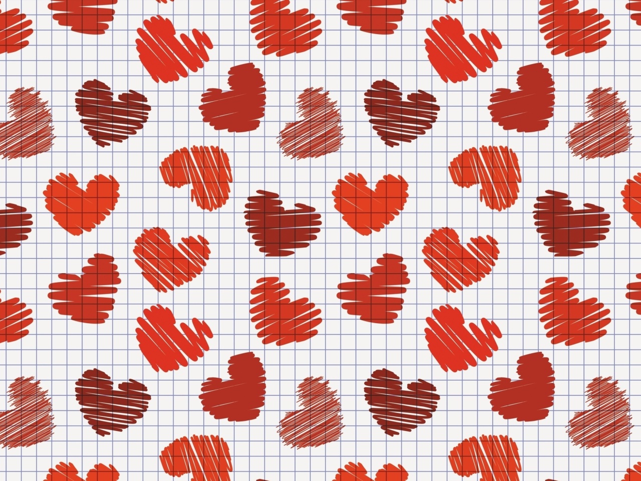 Drawn Hearts Texture wallpaper 1280x960