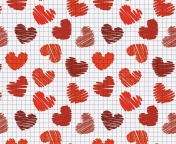 Drawn Hearts Texture wallpaper 176x144