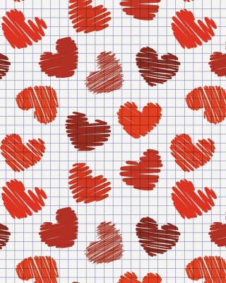 Drawn Hearts Texture - Obrázkek zdarma pro Nokia C2-05