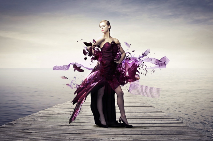 Das Creative Purple Dress Wallpaper