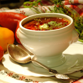 Ukrainian Red Borscht Soup sfondi gratuiti per iPad mini