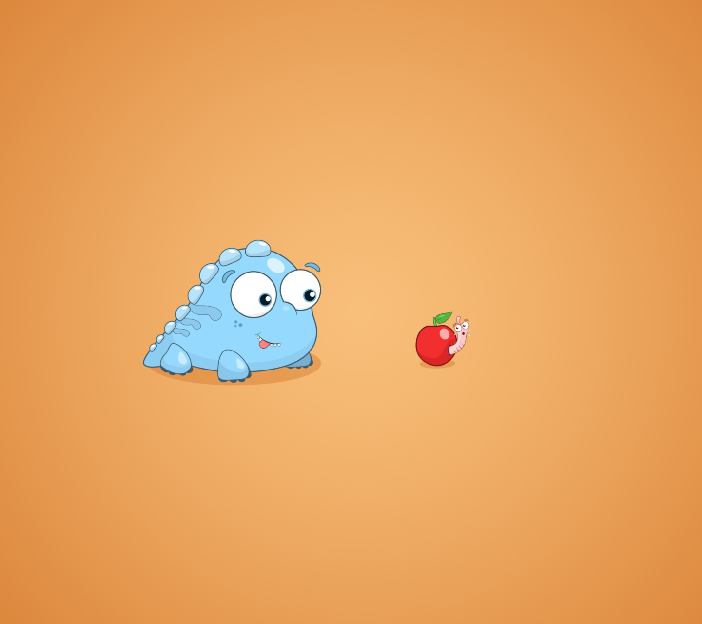 Dragon And Apple Funny Illustration screenshot #1 1440x1280