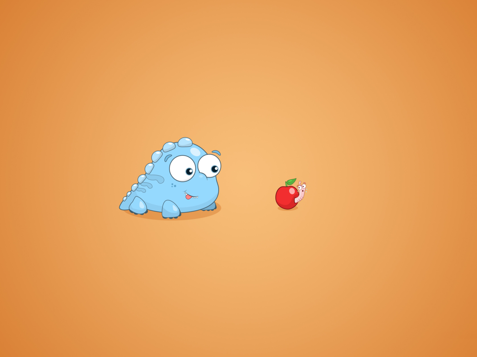 Dragon And Apple Funny Illustration screenshot #1 1600x1200