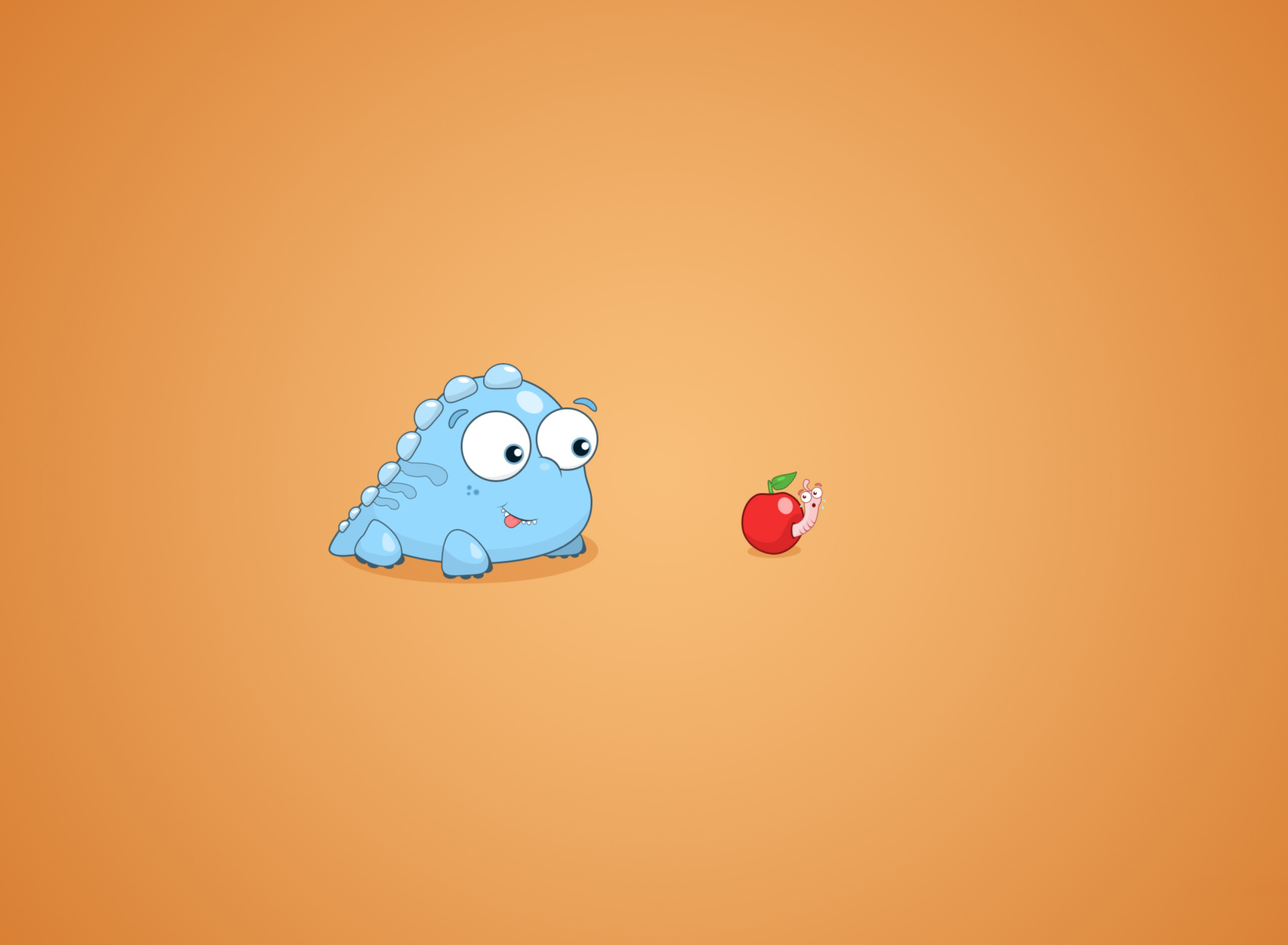 Screenshot №1 pro téma Dragon And Apple Funny Illustration 1920x1408