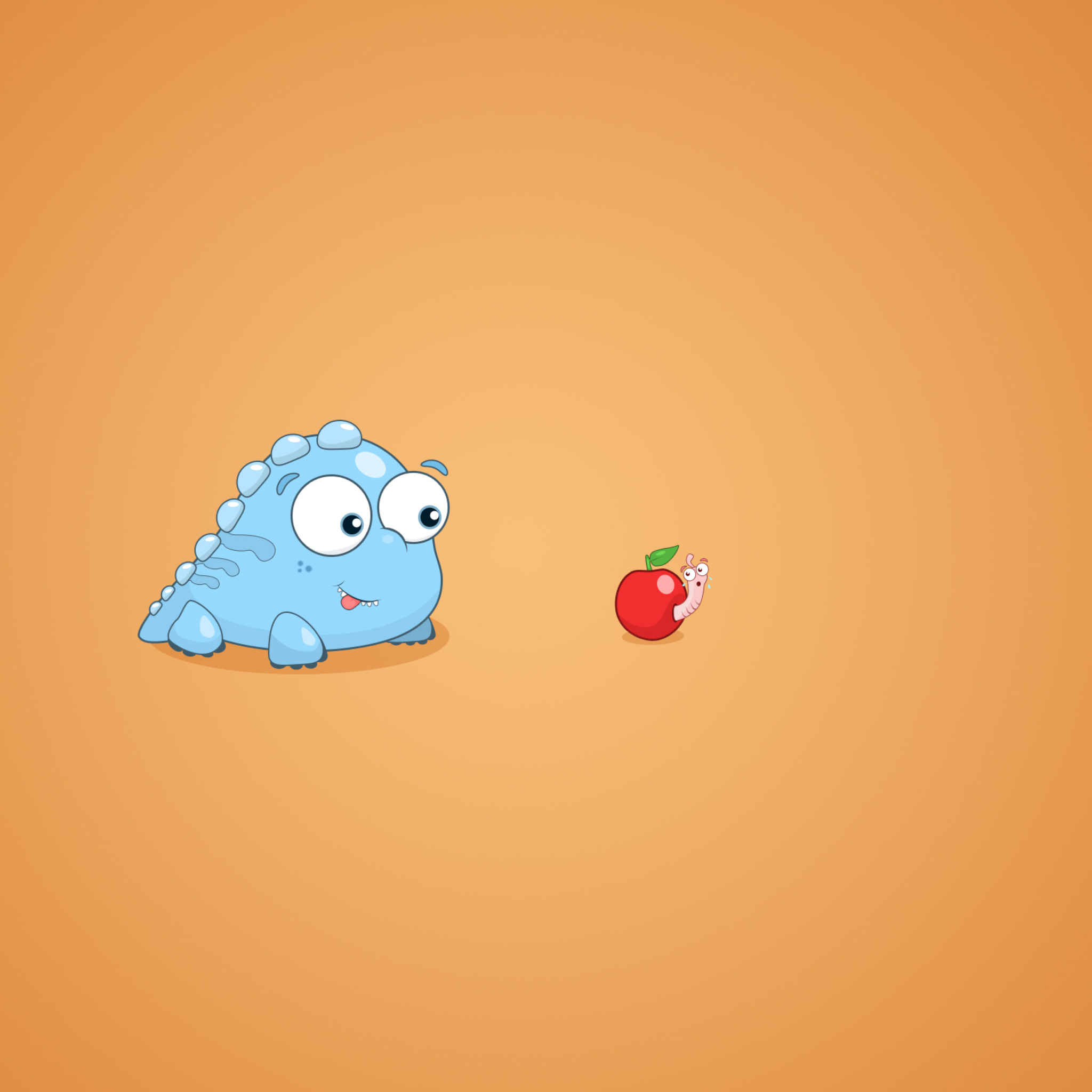 Screenshot №1 pro téma Dragon And Apple Funny Illustration 2048x2048