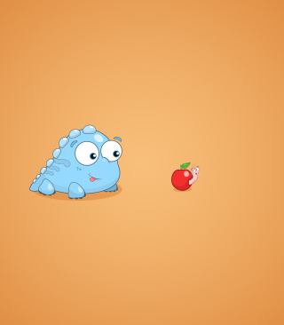 Dragon And Apple Funny Illustration - Obrázkek zdarma pro 360x640