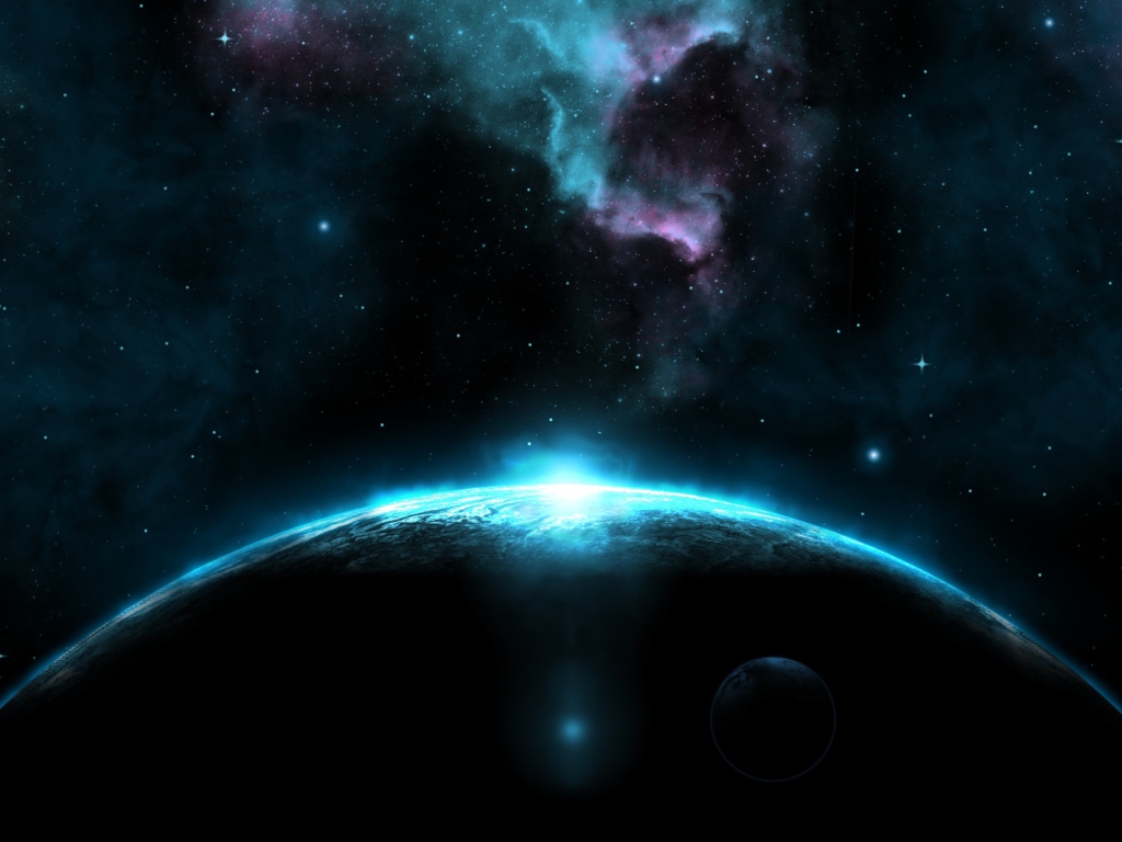 Screenshot №1 pro téma Giant Dark Blue Planet 1024x768