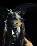 Johnny Depp As Tonto - The Lone Ranger Movie 2013 wallpaper 128x160