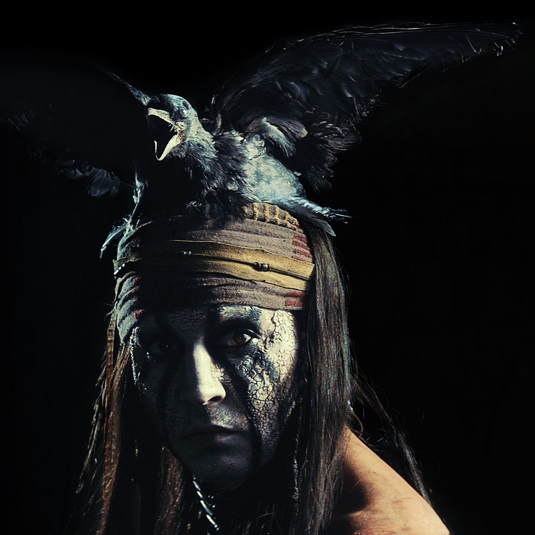 Das Johnny Depp As Tonto - The Lone Ranger Movie 2013 Wallpaper 2048x2048