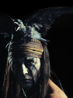 Screenshot №1 pro téma Johnny Depp As Tonto - The Lone Ranger Movie 2013 240x320