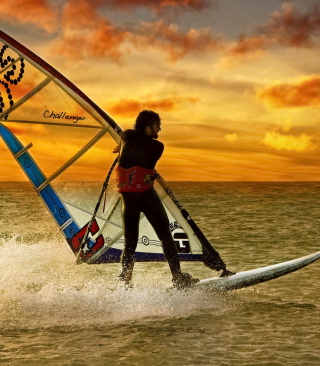 Surfing At Sunset - Obrázkek zdarma pro 750x1334