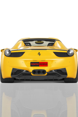 Fondo de pantalla Ferrari 458 Spider from NOVITEC ROSSO 320x480