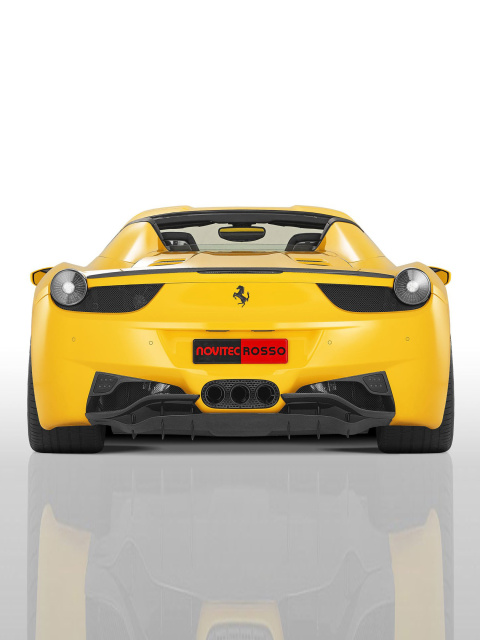 Fondo de pantalla Ferrari 458 Spider from NOVITEC ROSSO 480x640