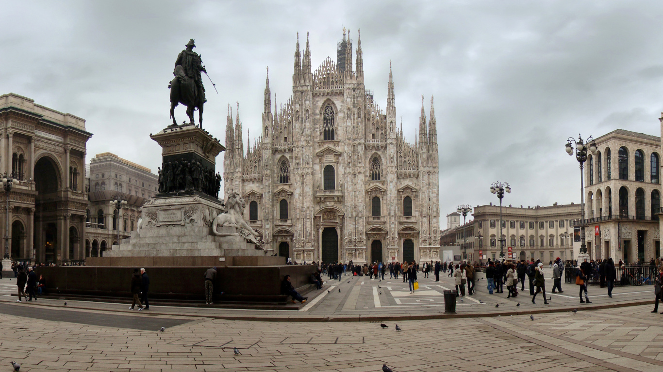 Screenshot №1 pro téma Milan Cathedral, Duomo di Milano 1366x768
