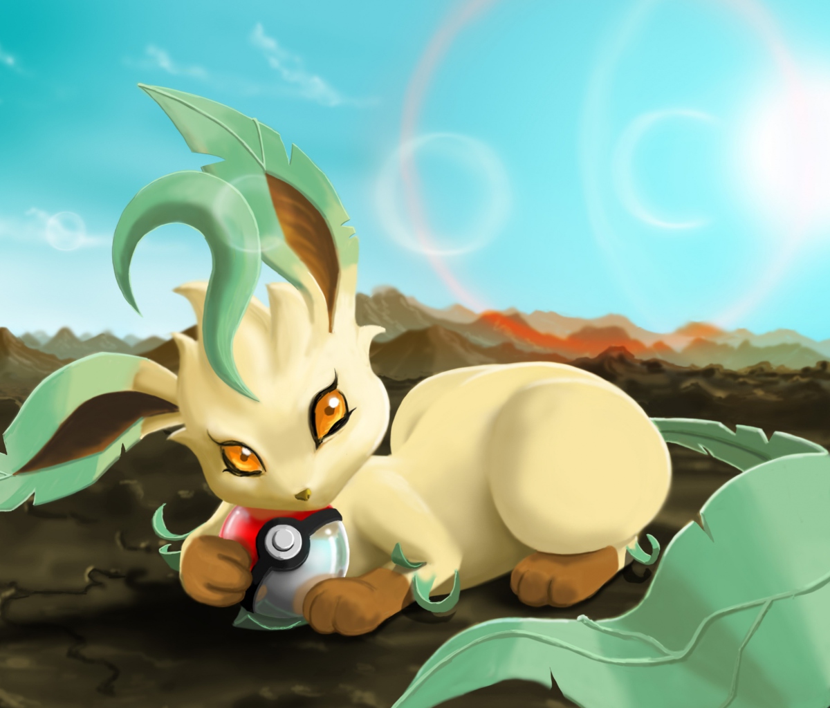 Screenshot №1 pro téma Leafeon Pokemon 1200x1024