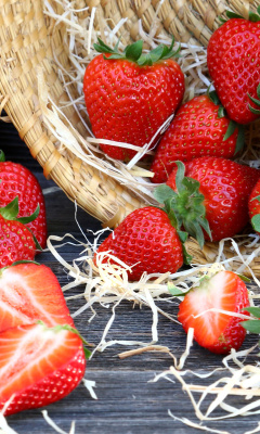 Strawberry Basket wallpaper 240x400