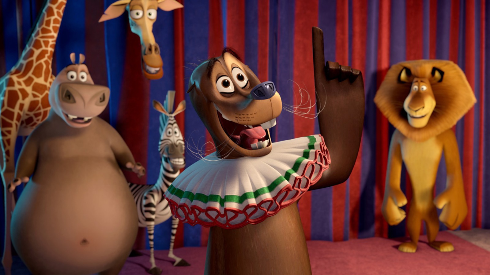 Screenshot №1 pro téma Madagascar 3 Cartoon 1600x900