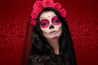 Dia de muertos makeup Background for Android, iPhone and iPad