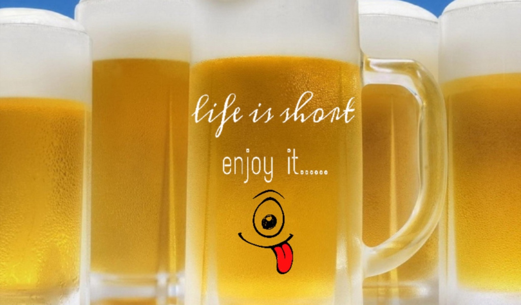 Life is short - enjoy it wallpaper 1024x600