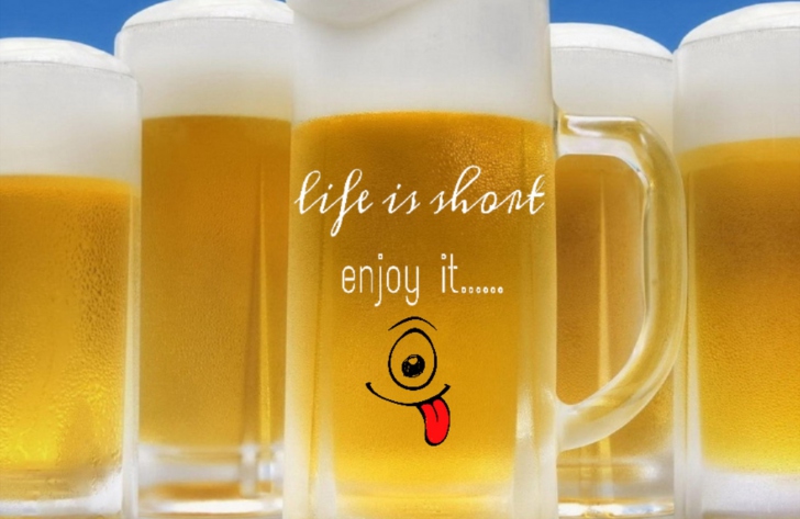 Das Life is short - enjoy it Wallpaper