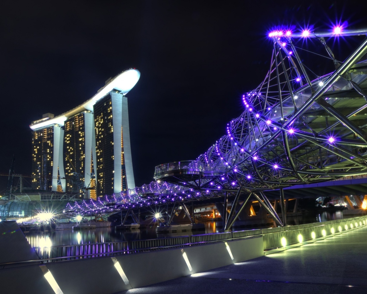 Screenshot №1 pro téma Helix Bridge in Singapore 1280x1024