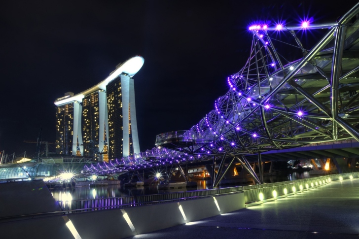 Обои Helix Bridge in Singapore