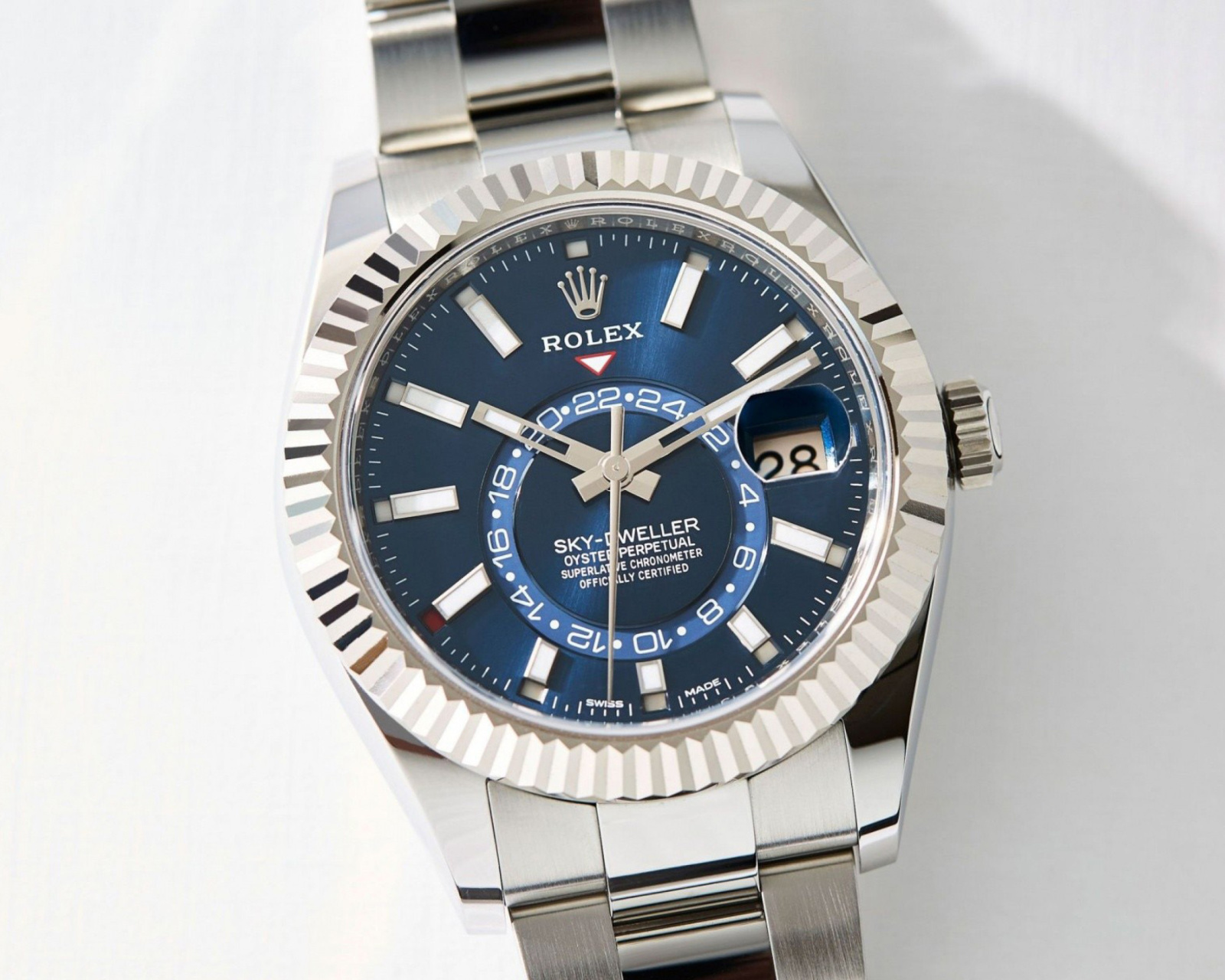 Обои Rolex Sky Dweller Steel 1600x1280