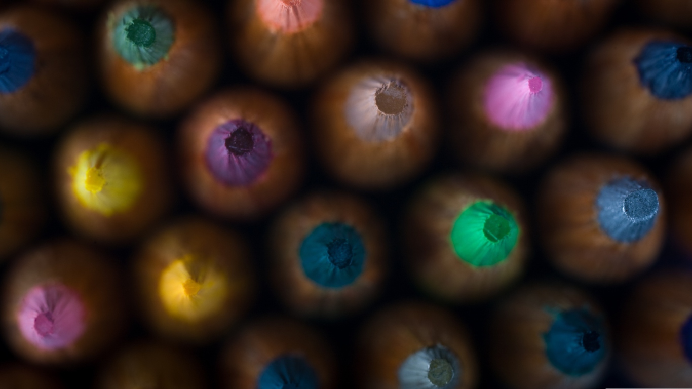 Обои Colored Pencils 1366x768