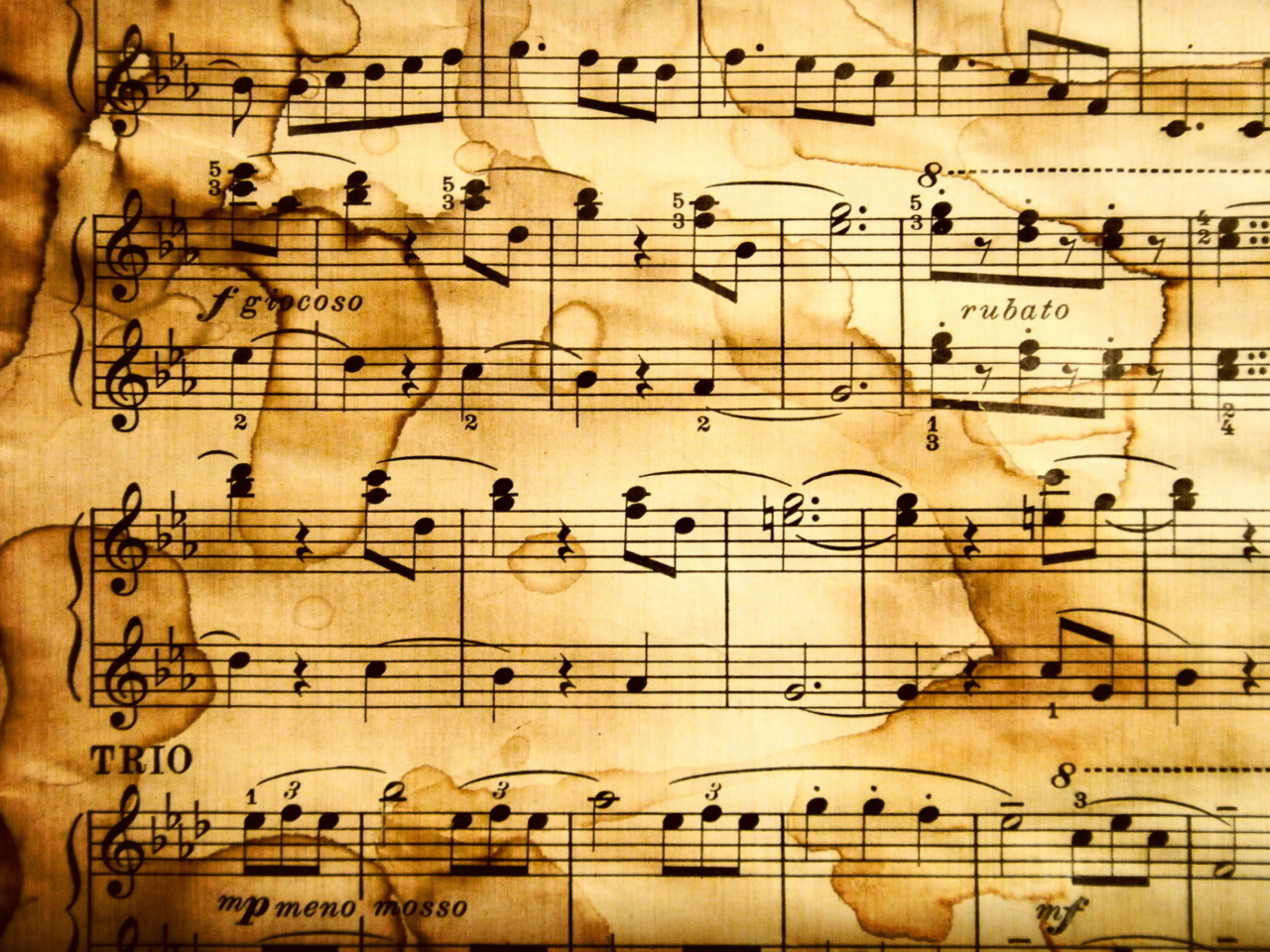 Das Musical Notes Wallpaper 1280x960