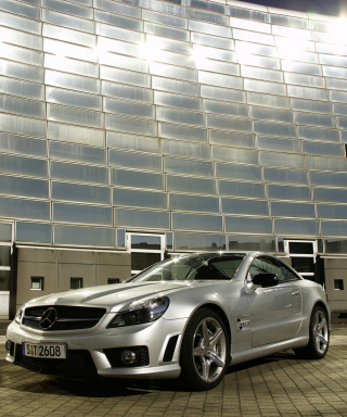 Mercedes Benz SL Class AMG 6.3 Liter V8 Engine - Obrázkek zdarma pro 480x640