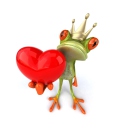 Обои Frog Love 128x128