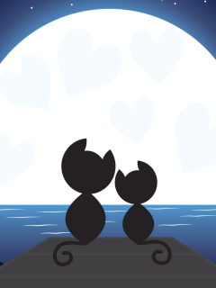 Screenshot №1 pro téma Cats In Love 240x320