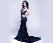 Fondo de pantalla Gorgeous Kim Lee In Black Dress 176x144